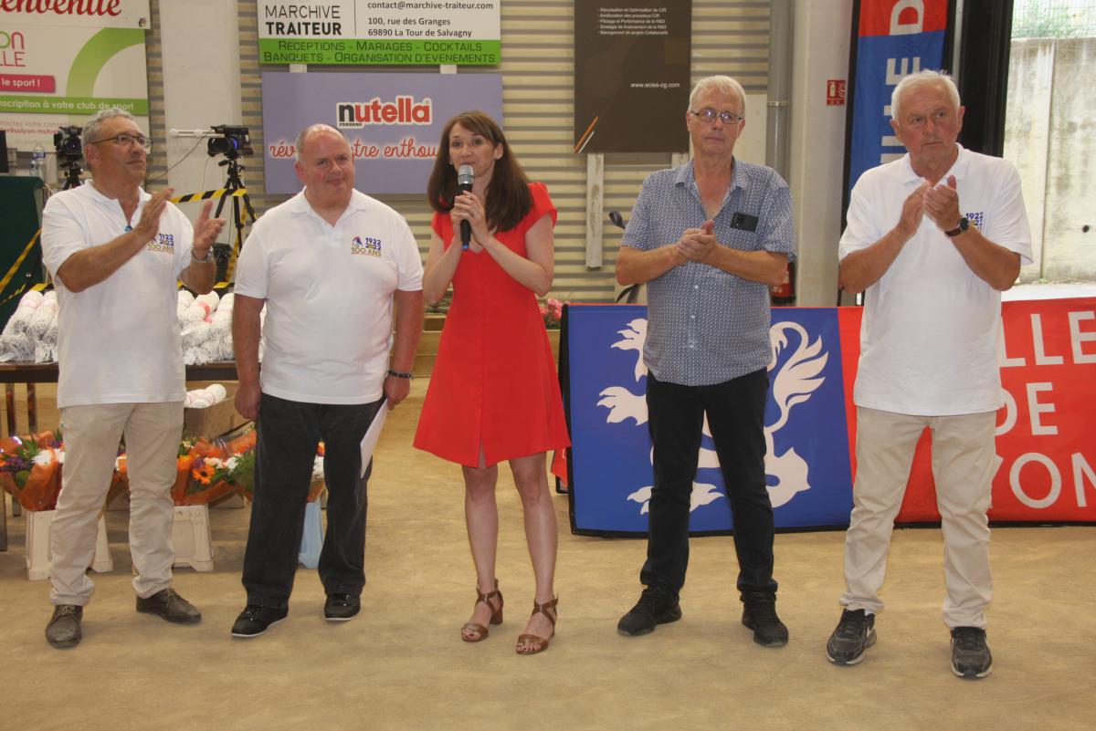 Bernard Daubard, David Rébier, Julie Nublat-Faure, Jacques Vianesi, Hubert Chanel (de g à d)